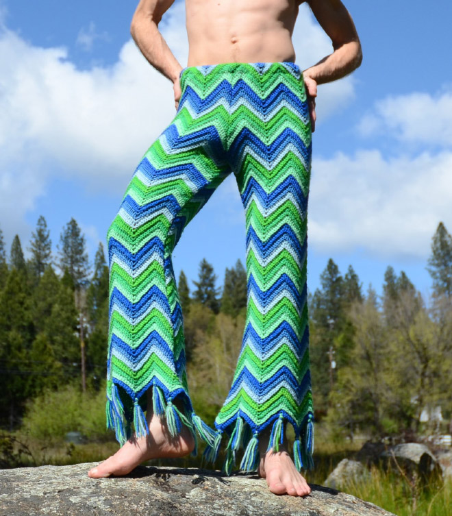 Crocheted men's pants.