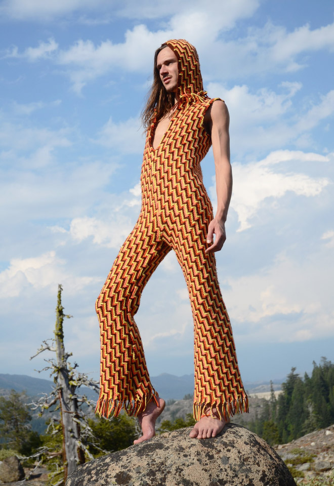 Crocheted men's pants.