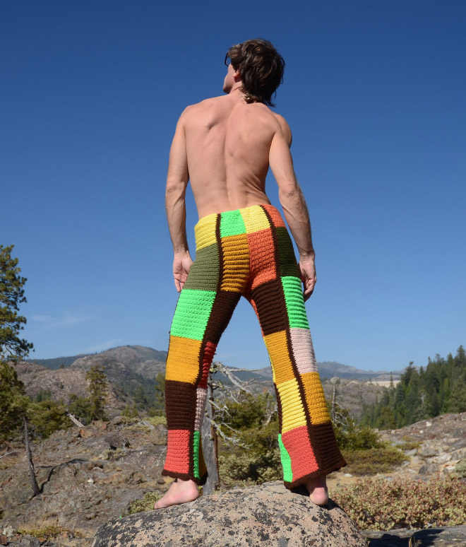 Crocheted men's pants.