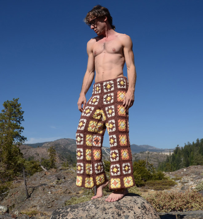 Crocheted men's pants.