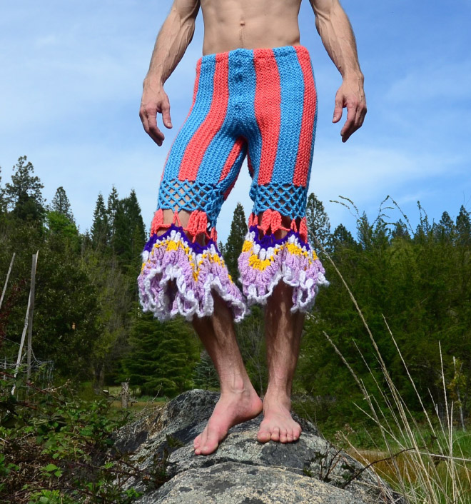 Crocheted men's pants.