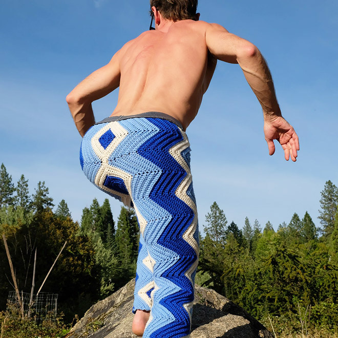 Crocheted men's pants.