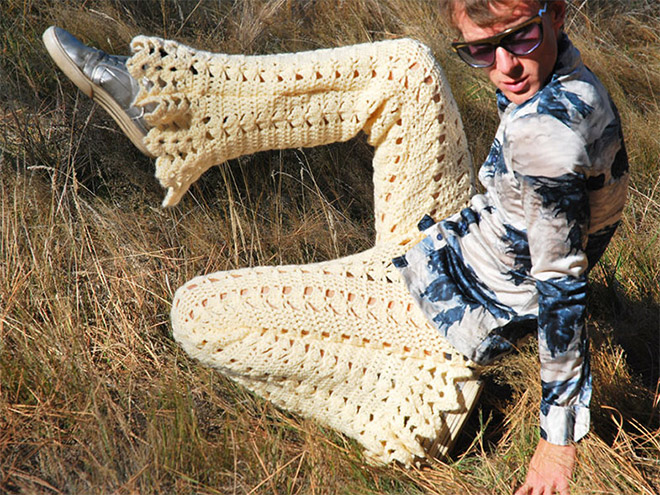 Crocheted men's pants.