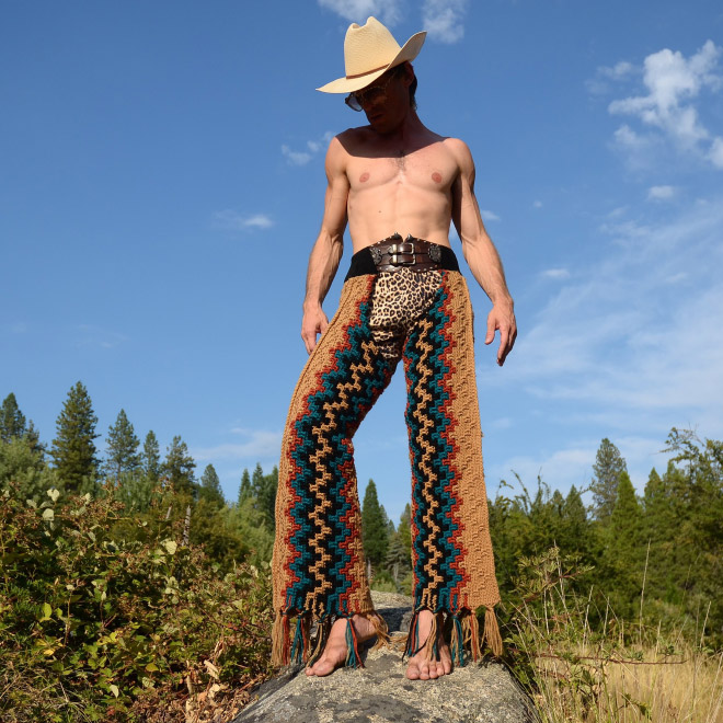 Crocheted men's pants.