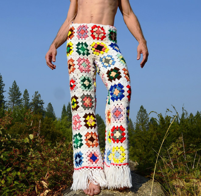 Crocheted men's pants.