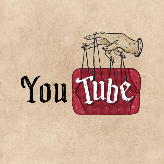 Logo recreated in medieval-style.