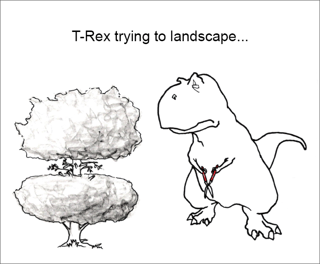 T-Rex trying to landscape...