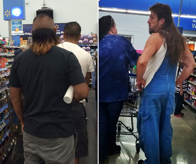 Mullet lovers in Walmart.