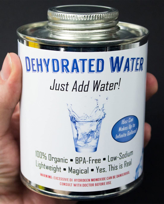 Dehydrated Water In a Can