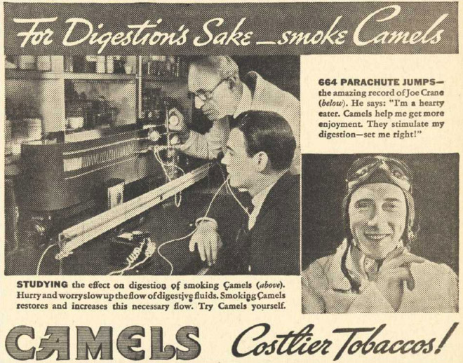 Crazy vintage tobacco ad.