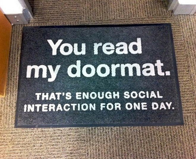 Funny doormat.