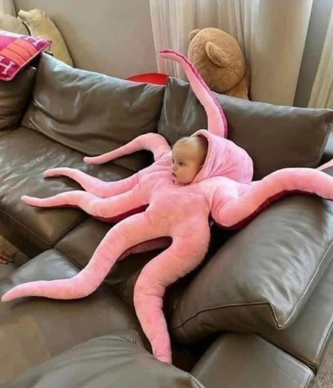 Octopus baby onesie.