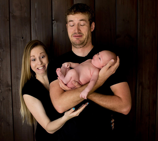 Newborn photoshoot fail.