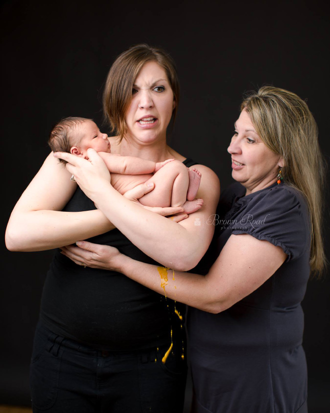 Newborn photoshoot fail.