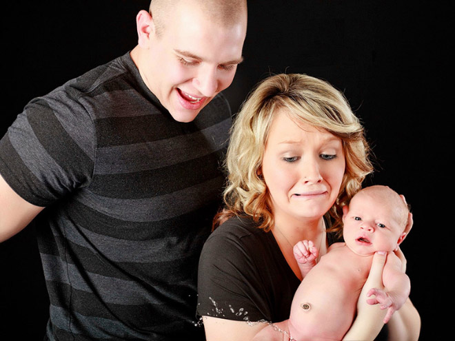 Newborn photoshoot fail.