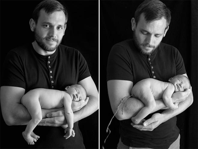 Newborn photoshoot fail.