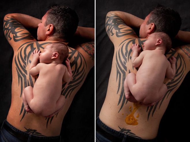 Newborn photoshoot fail.