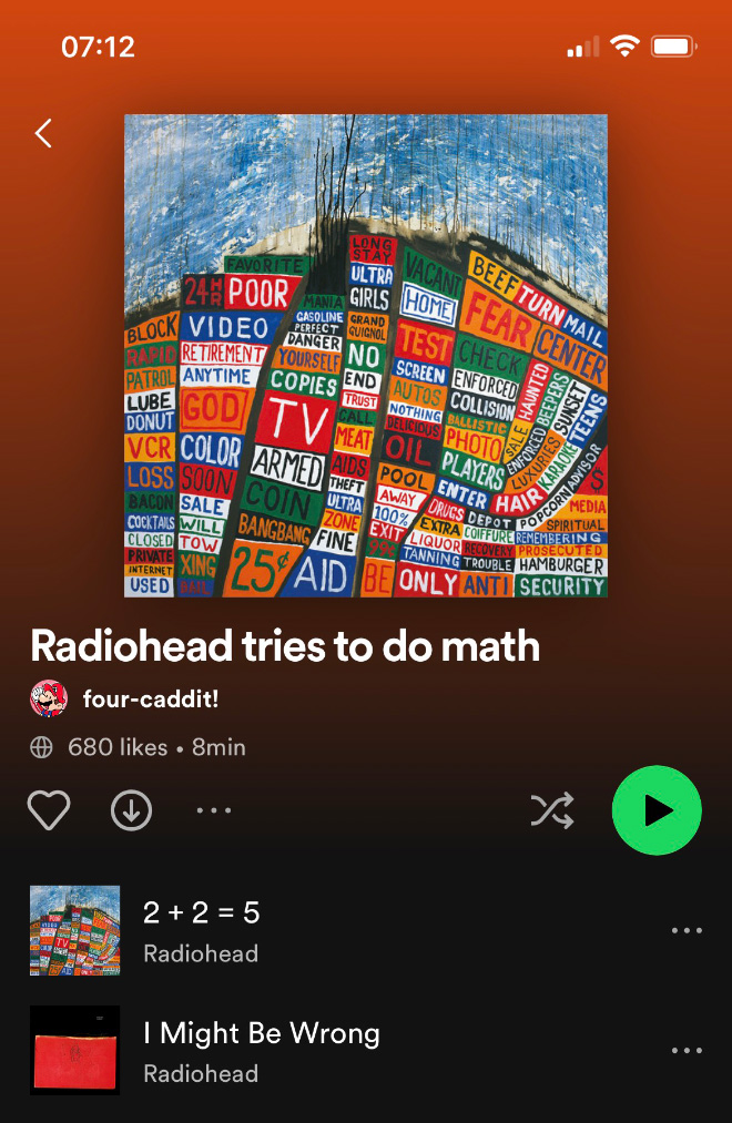 Funny Spotify playlist.