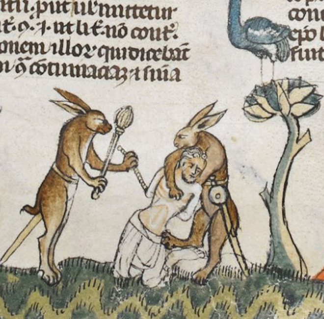 Why So Many Medieval Manuscripts Depict Violent Rabbits?