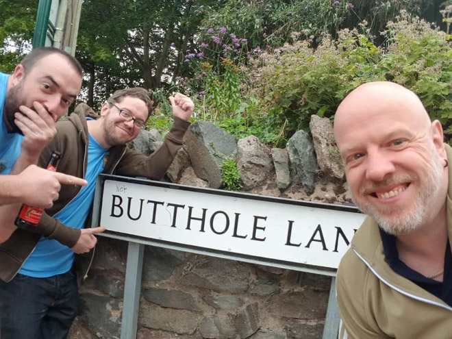 Butthole Lane in Shepshed, Loughborough, UK.