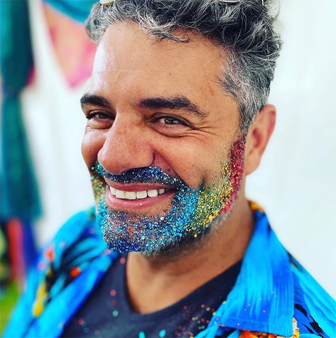 Glitter beard.