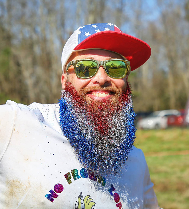 Glitter beard.