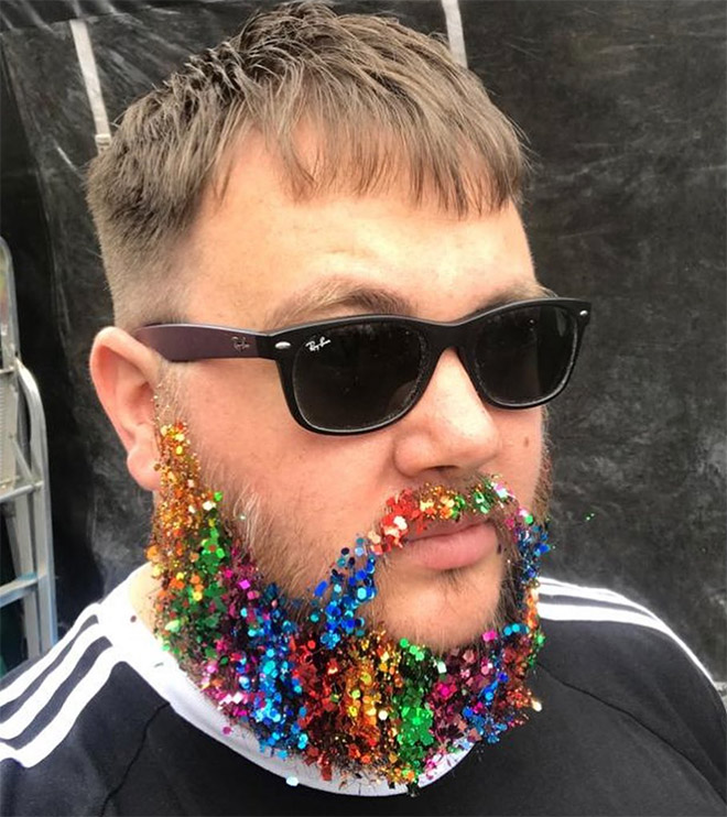 Glitter beard.