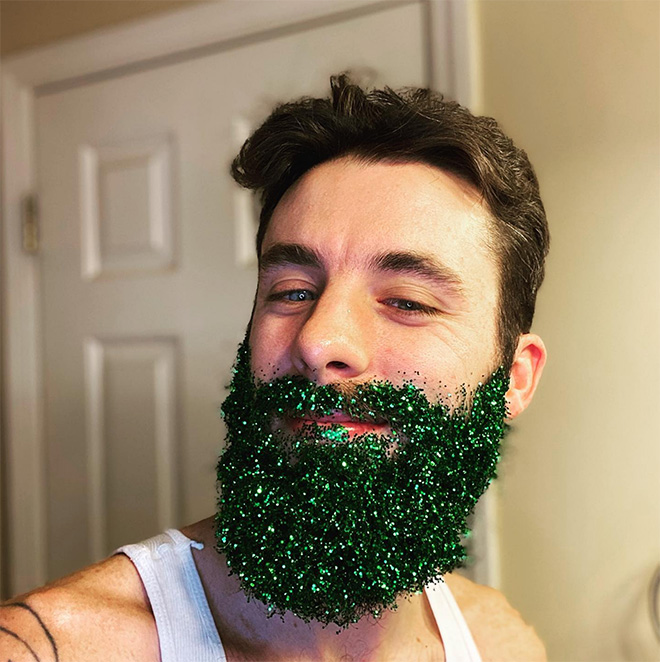 Glitter beard.