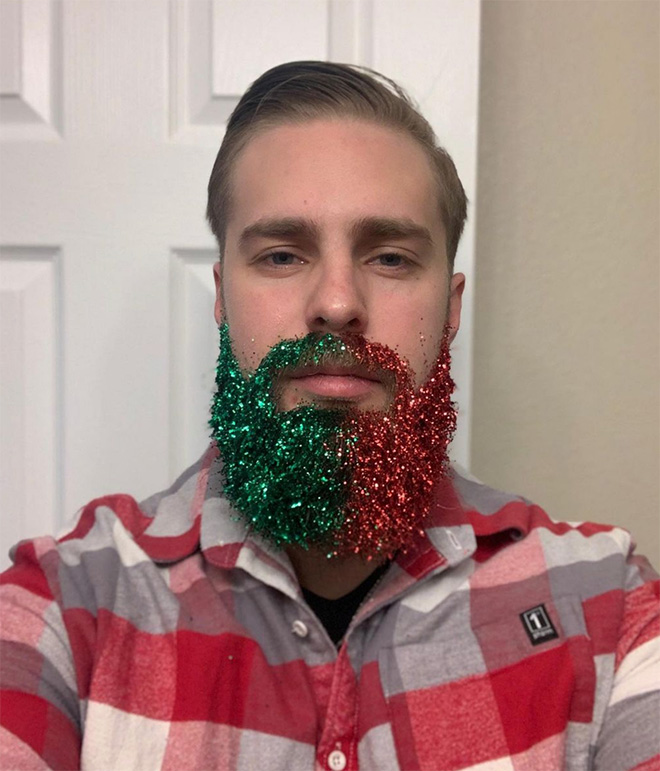 Glitter beard.