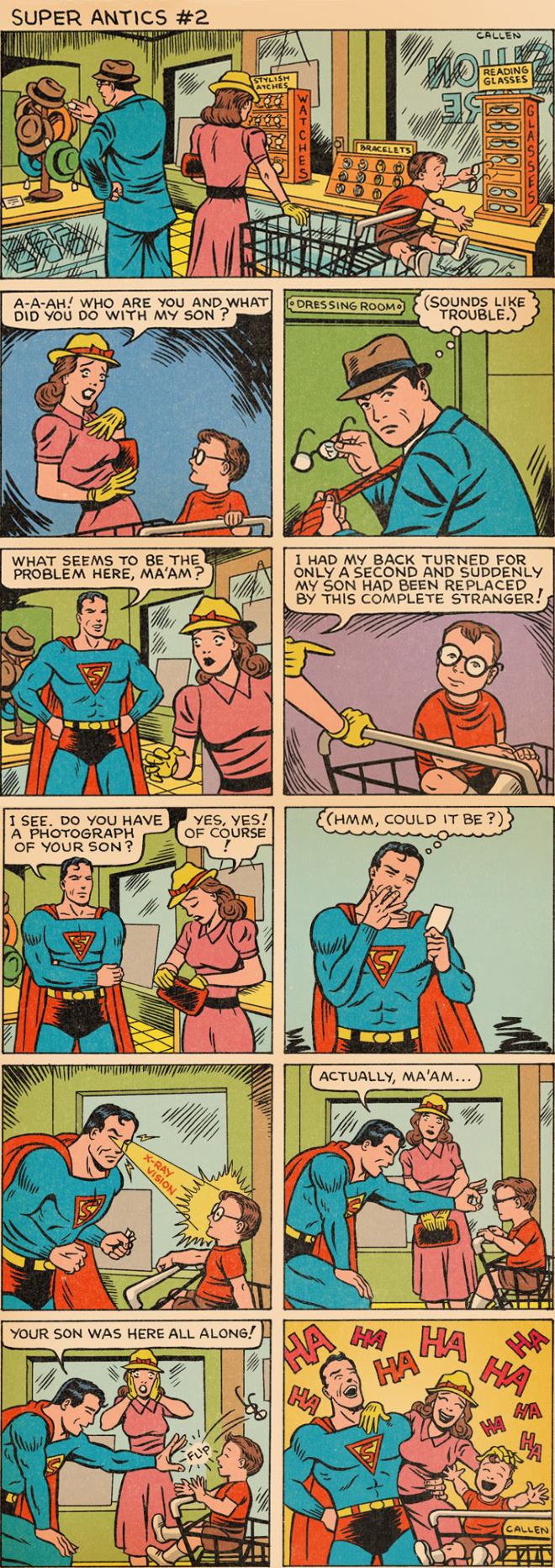 "Super Antics" adventures of Superman and his friends.