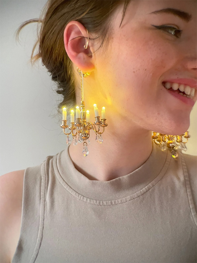Chandelier earrings: sure way to catch people's attention.