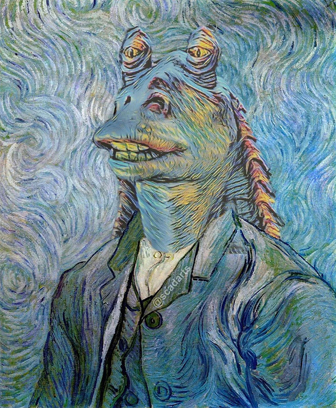 When Star Wars characters meet paintings...