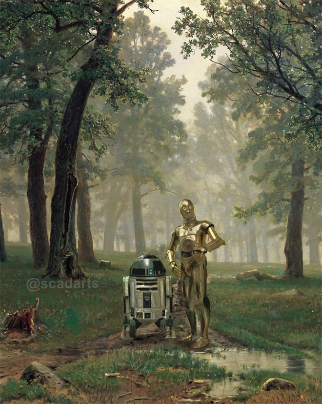 When Star Wars characters meet paintings...