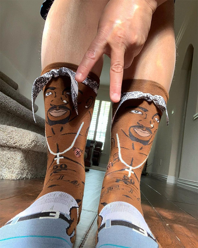 Tupac socks.