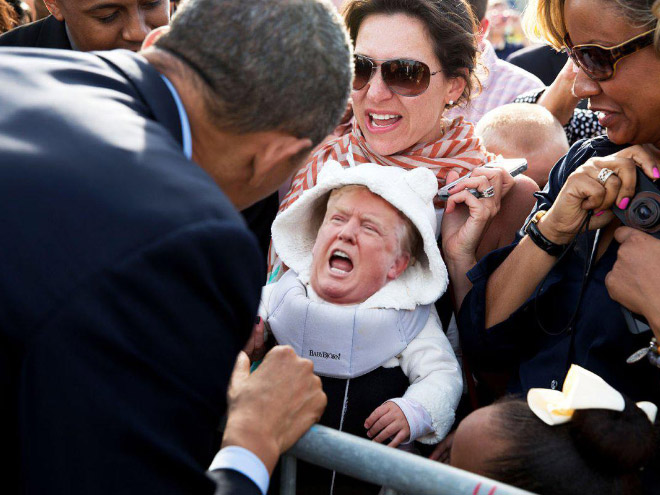 Trump photoshopped as a little kid.