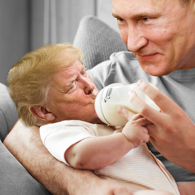 Trump photoshopped as a little kid.