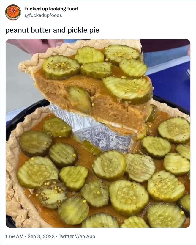 peanut butter and pickle pie