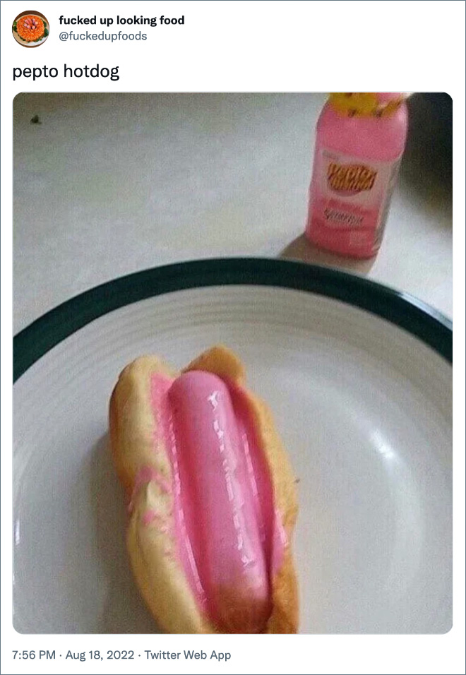 pepto hotdog