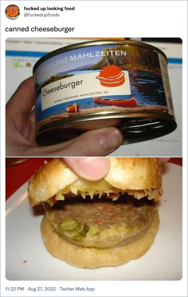 canned cheeseburger