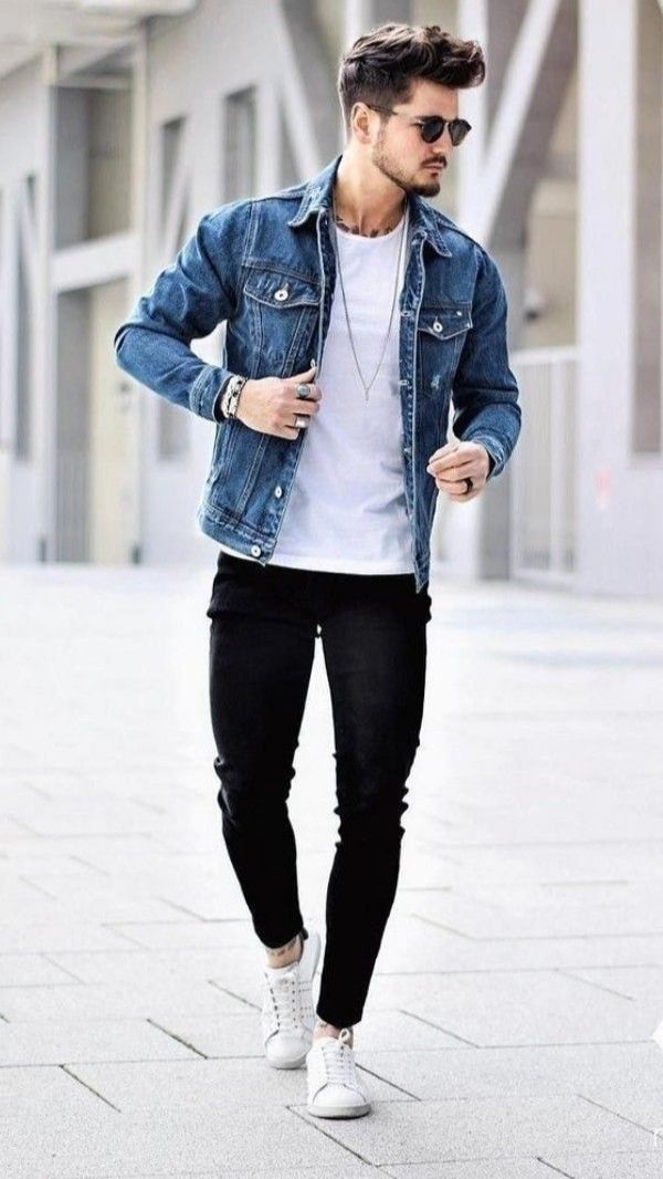 Denim Jackets with White Tee Denim Jackets with White Tee