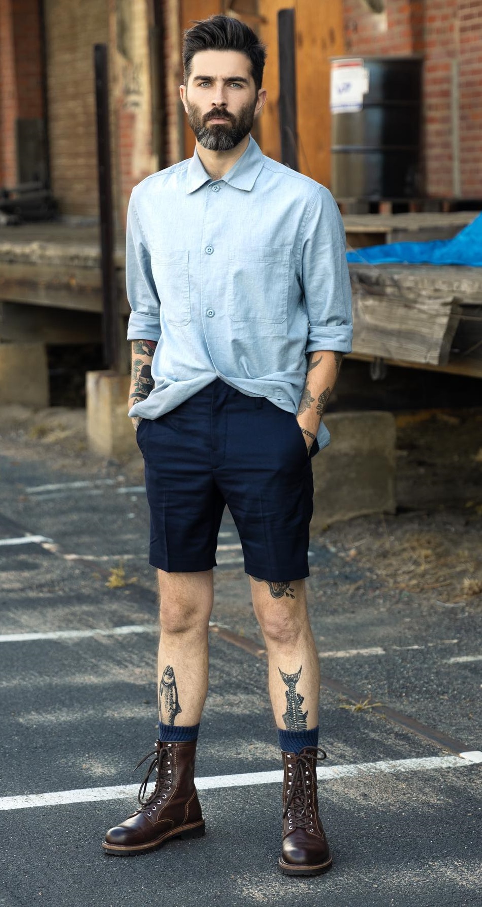 Shirts _ Shorts with lether boots for vacation looks Shirts _ Shorts with lether boots for vacation looks