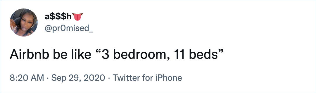 Airbnb be like “3 bedroom, 11 beds”