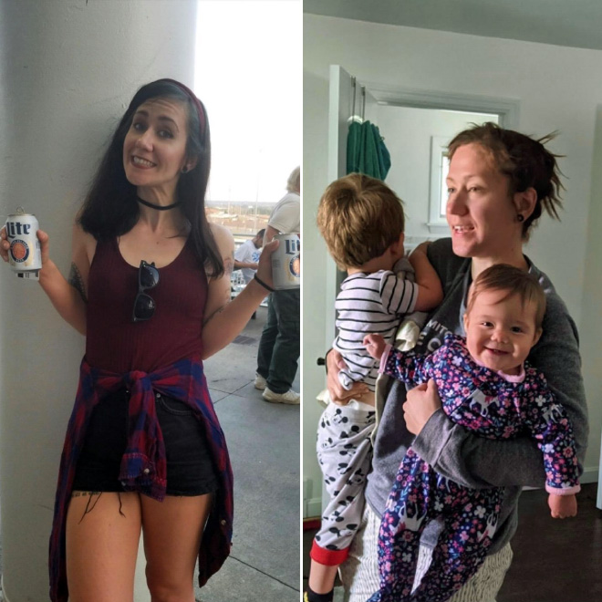 Before and after kids.