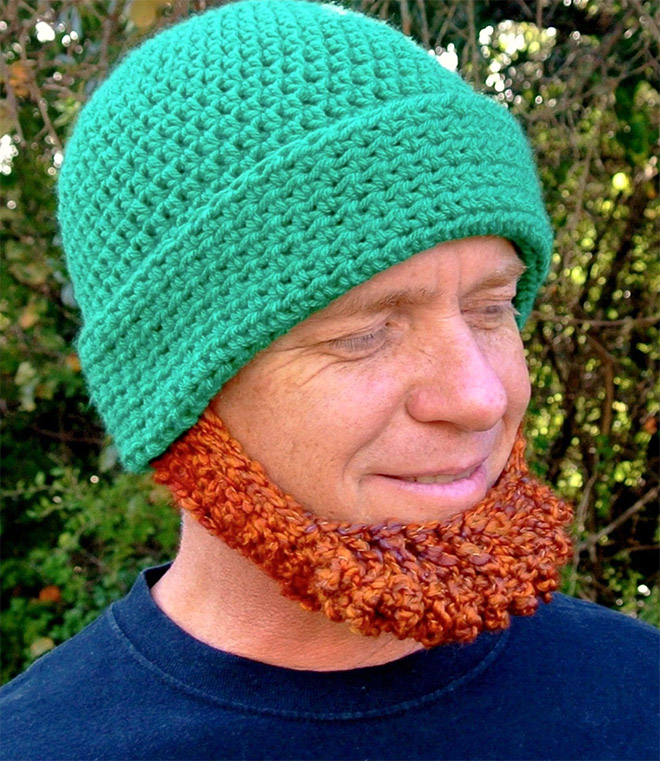 Crocheted neckbeard.