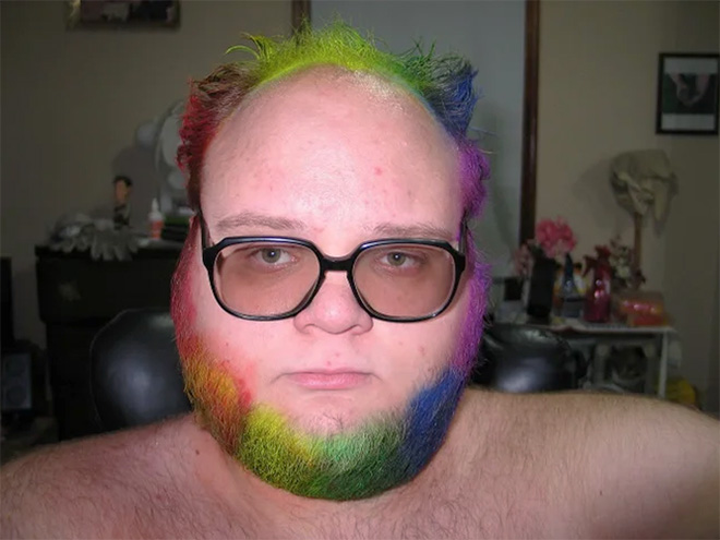 Rainbow neckbeard.