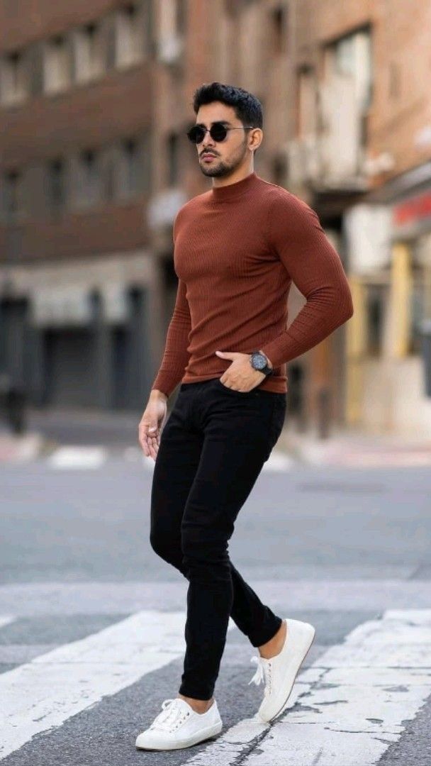 Turtle Neck oufits for Men to look styled Up.