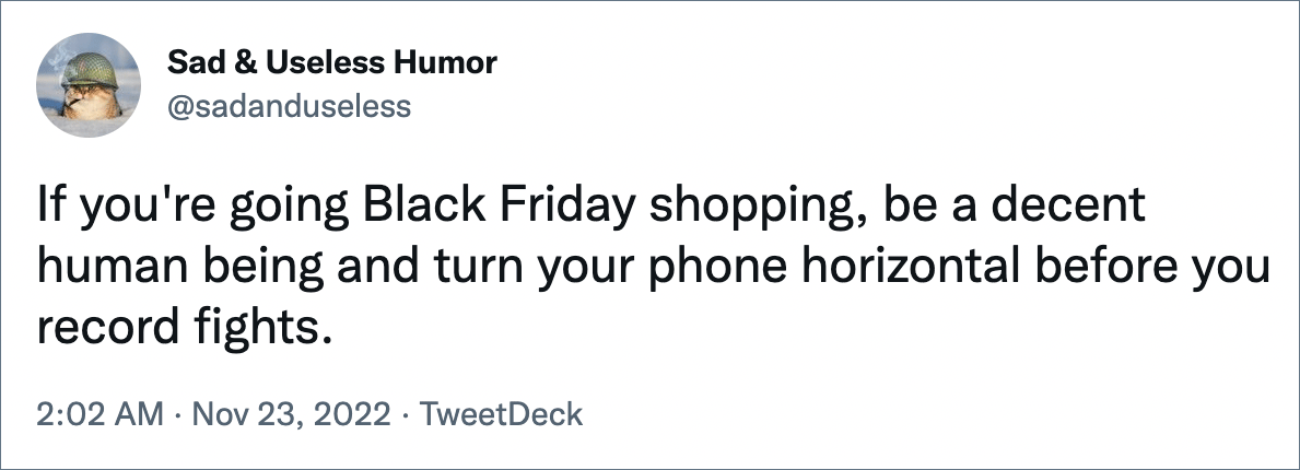 The Funniest Black Friday Tweets