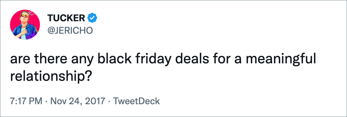 are there any black friday deals for a meaningful relationship?