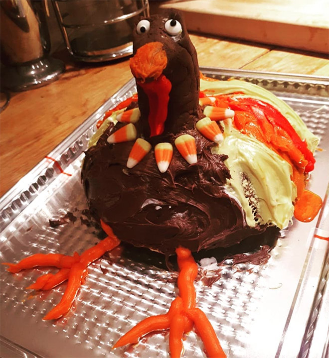 Thanksgiving cake fail.