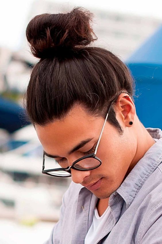 Smooth Man Bun .. Hairstyle ideas for Men